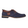 Oferta marimea 40, 41 Pantofi barbati casual din piele naturala bleumarin 410BLEU